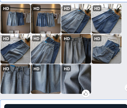 Quần jeans ngố ống rộng-61309(Chốt hàng: trước 24h ngày 06/5)