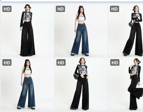 Quần jeans ống rộng Đ7-61344(Chốt hàng: trước 24h ngày 06/5)