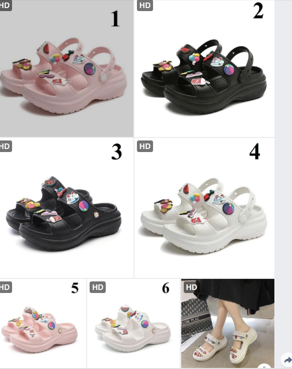 Sandal nhựa đính sticker-61345(Chốt hàng: trước 24h ngày 06/5)