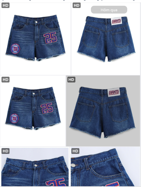 Quần short NY 25-61464(Chốt hàng: trước 24h ngày 09/5)