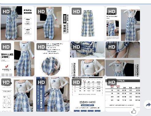Quần kẻ cho nữ-61585(Chốt hàng: trước 24h ngày 12/5)