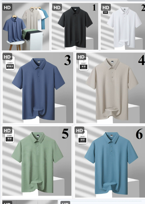 Áo polo trơn cho nam -61824(Chốt hàng: trước 24h ngày 19/5)