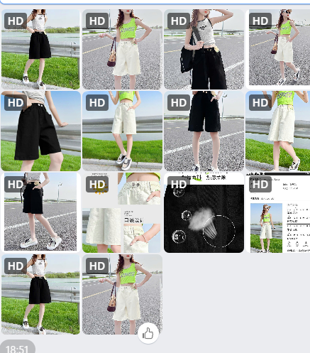 Quần short jeans basic cho BG-61977 (Chốt hàng: trước 24h ngày 22/5)