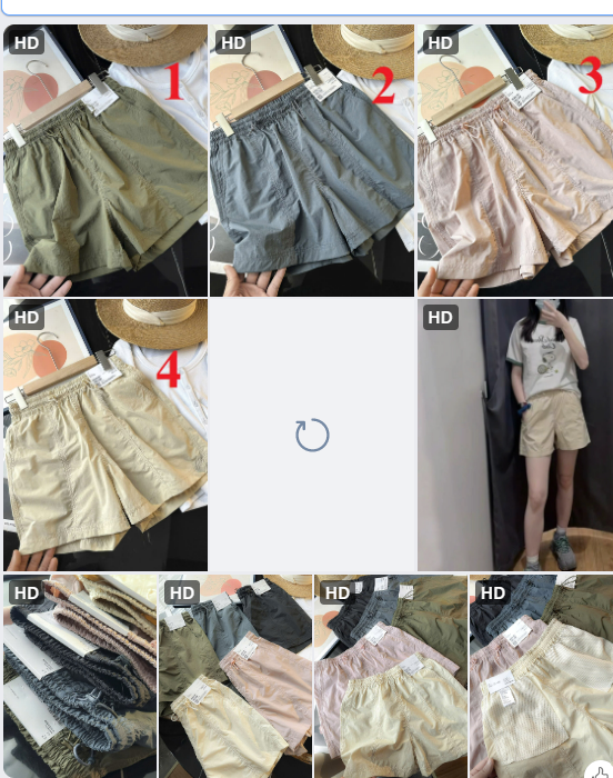 Quần short nữ cạp chun- 61985(Chốt hàng: trước 24h ngày 23/5)