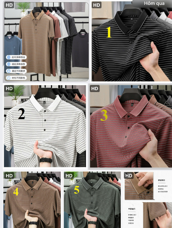 Áo polo kẻ nội địa cho nam - 61994(Chốt hàng: trước 24h ngày 23/5)