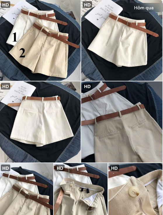 Quần short  kèm belt cho nữ -61998(Chốt hàng: trước 24h ngày 23/5)