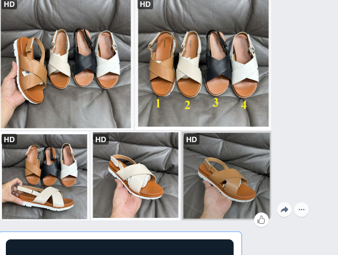 Sandal quai chéo đế thấp-62040 (Chốt hàng: trước 24h ngày 24/5)