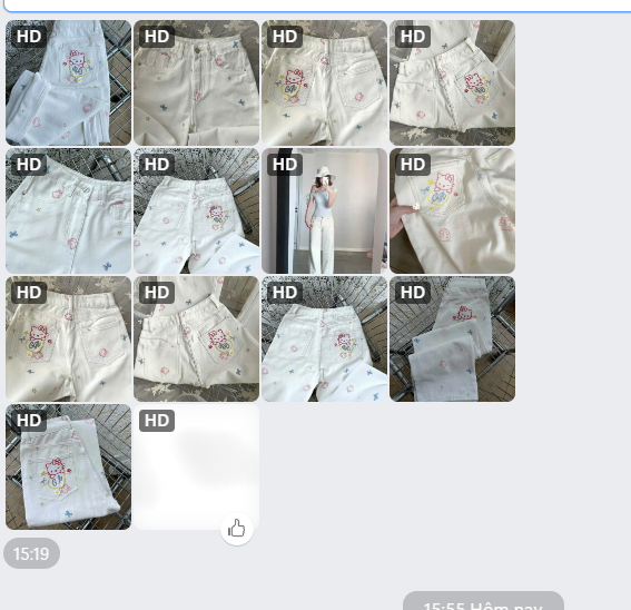 Quần suông trắng Hellokitty-62386(Chốt hàng: trước 24h ngày 02/6)