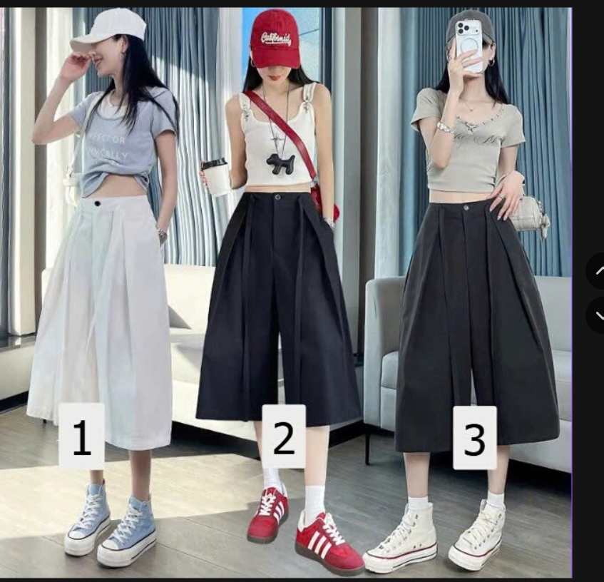 Quần ống rộng nữ cạp cao – 74161 (Chốt hàng: trước 24h ngày 28/5 )