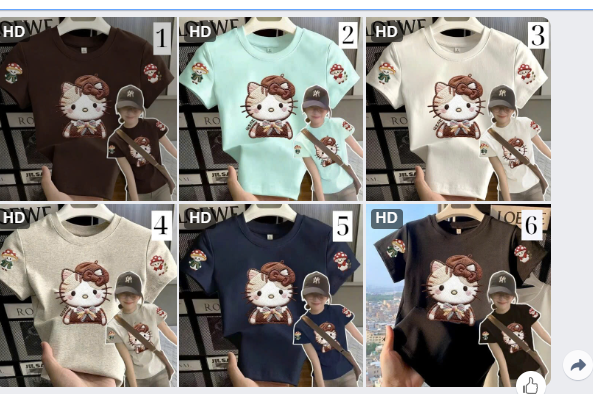 Áo thun mèo cute– 74195(Chốt hàng: trước 24h ngày 29/5 )