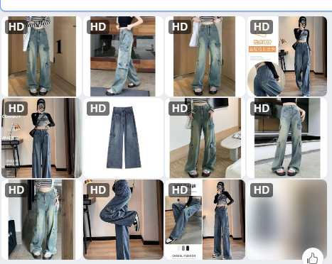 Quần jeans  túi hộp cho nữ-62504 (Chốt hàng: trước 24h ngày 05/6)