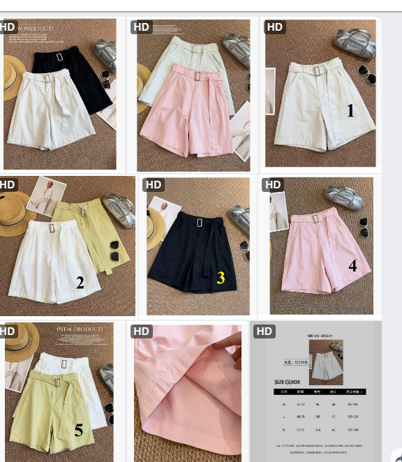 Quần short kèm đai Anna cho nữ- 62647(Chốt hàng: trước 24h ngày 09/6)