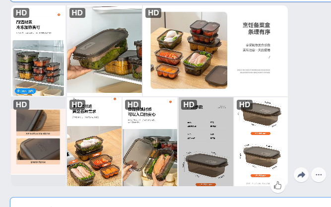 Set 6 hộp trữ thực phẩm đa năng-62801(Chốt hàng: trước 24h ngày 13/6)