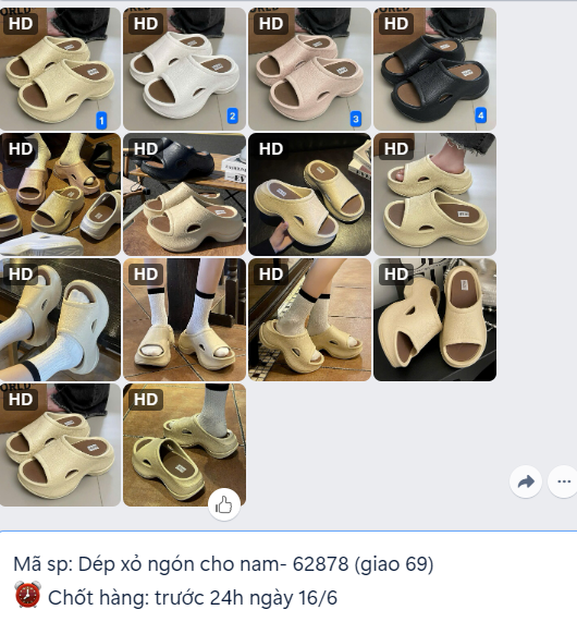 Dép lê nhựa đế cao-62877(Chốt hàng: trước 24h ngày 16/6)