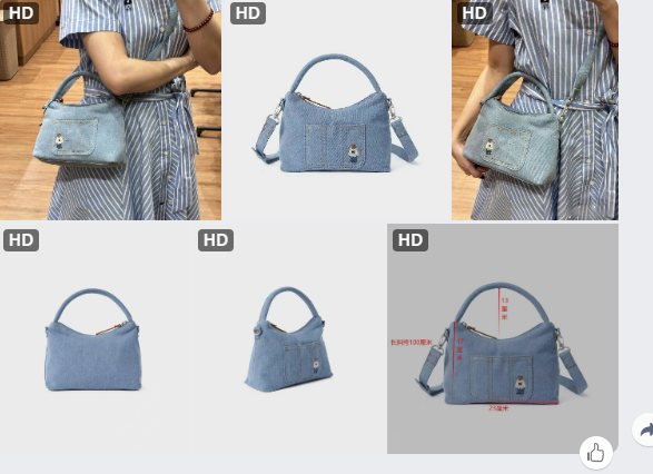 Túi gấu jeans-62913(Chốt hàng: trước 24h ngày 17/6)