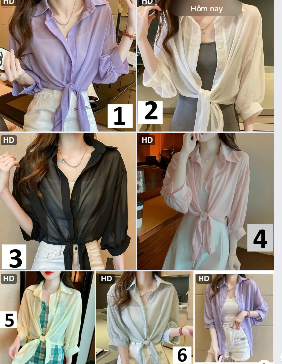 Áo somi voan Korea -62914(Chốt hàng: trước 24h ngày 17/6)