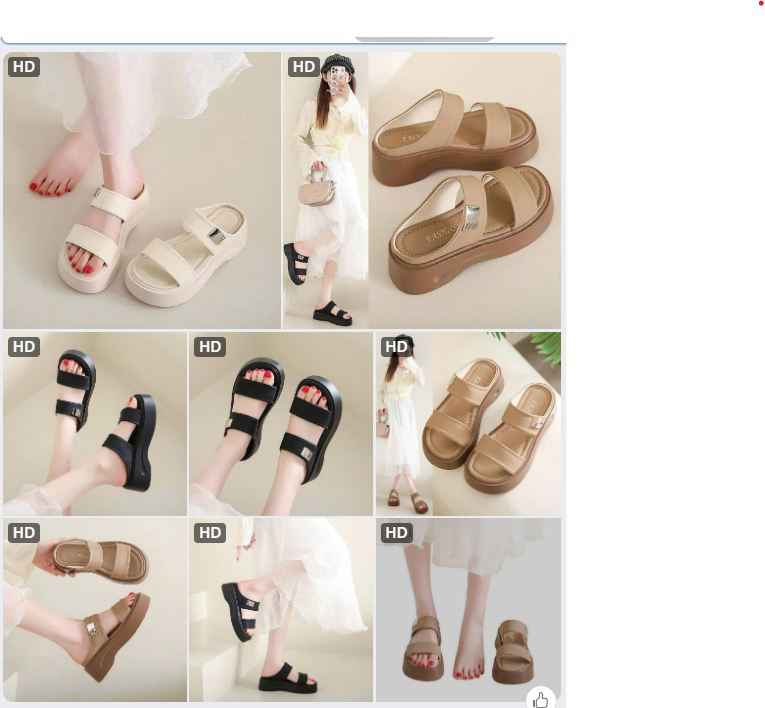 Dép 2 quai đế bánh mỳ - 62920(Chốt hàng: trước 24h ngày 17/6)