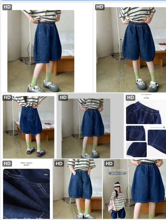 Quần short jeans ông rộng cho BG-62930(Chốt hàng: trước 24h ngày 17/6)