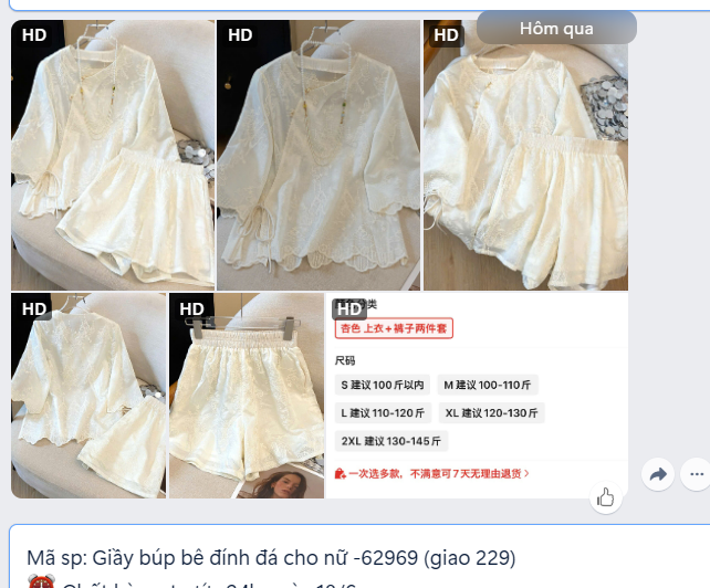 Set đồ trắng Korea cho nữ-62968 ((Chốt hàng: trước 24h ngày 18/6)