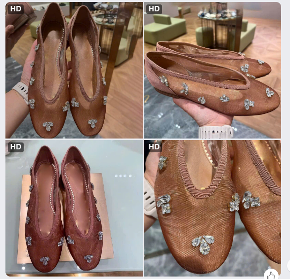 Giầy búp bê đính đá cho nữ -62969(Chốt hàng: trước 24h ngày 18/6)