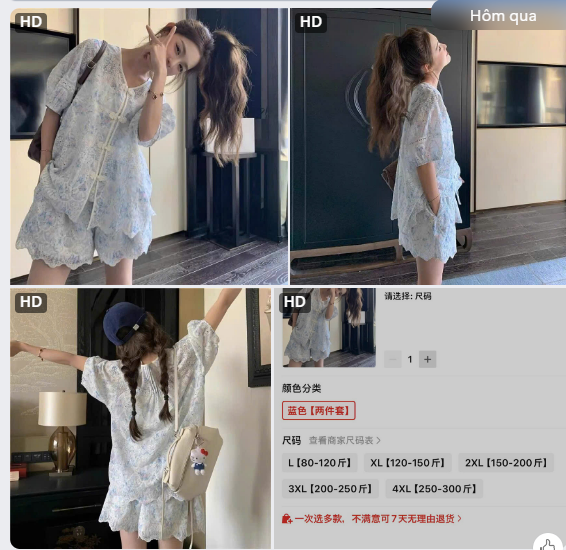 Set đồ cúc tàu Korea cho nữ-62971(Chốt hàng: trước 24h ngày 18/6)
