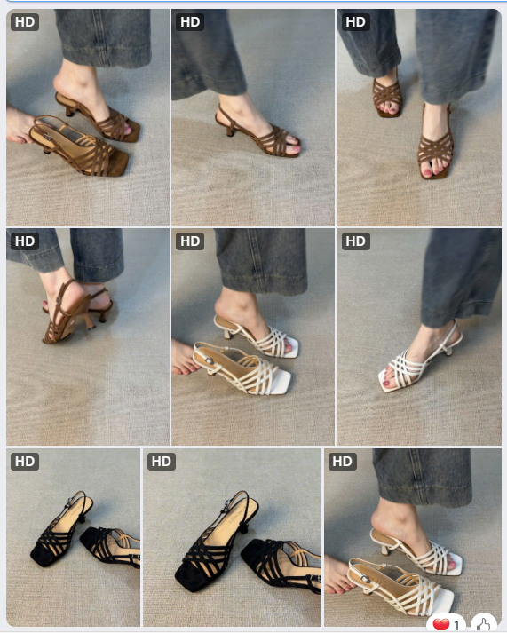 Sandal quai đan - 62972(Chốt hàng: trước 24h ngày 18/6)