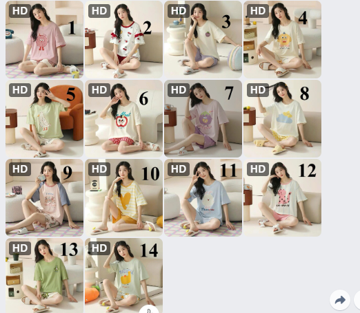 Bộ mặc nhà cộc tay cute-62897(Chốt hàng: trước 24h ngày 19/6)