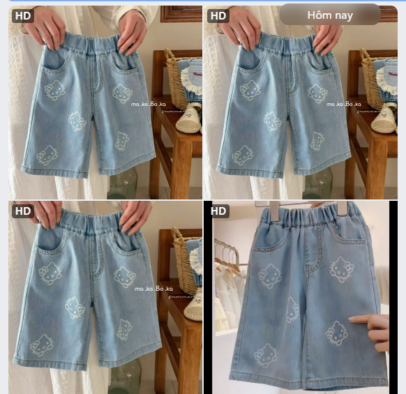 Quần short Hello Kitty cho BG - 62981 (Chốt hàng: trước 24h ngày 21/6)