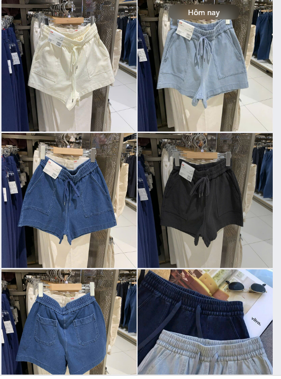 Quần short jeans thun cạp chun - 63181(Chốt hàng: trước 24h ngày 27/6)