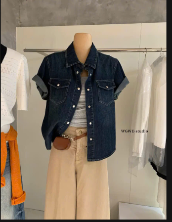 Áo sơ mi jeans WGWE –74477(Chốt hàng: trước 24h ngày 5/6)