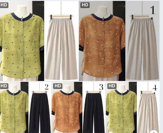 Bộ trung niên cho mẹ cho bà– 74501(Chốt hàng: trước 24h ngày 6/6)