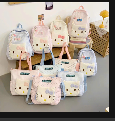 Ba lô học sinh hình mèo cute–74502(Chốt hàng: trước 24h ngày 6/6)