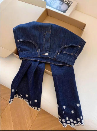 Quần jeans nữ thêu hoa – 74505 (Chốt hàng: trước 24h ngày 6/6)