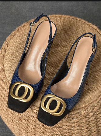 Sandal mũi vuông phối màu – 74514(Chốt hàng: trước 24h ngày 6/6)