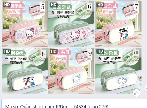 Hộp bút Hello Kitty – 74533(Chốt hàng: trước 24h ngày 7/6)