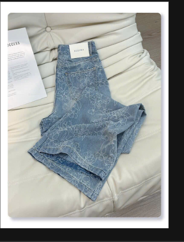 Quần jeans nữ thêu hoa –74536(Chốt hàng: trước 24h ngày 7/6)