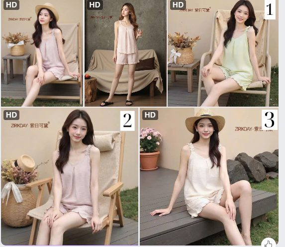 Bộ đồ ngủ 2 dây–74552 (Chốt hàng: trước 24h ngày 7/6)