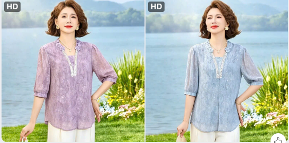 Áo somi họa tiết trung niên 74558(Chốt hàng: trước 24h ngày 7/6)