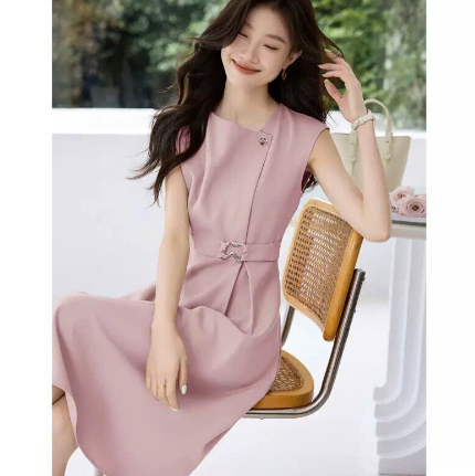 Váy chữ A sát nách dáng dài-74569(Chốt hàng: trước 24h ngày 8/6)