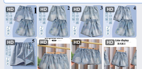 Set 2 quần short  jeans cho bé gái –74581(Chốt hàng: trước 24h ngày 8/6)