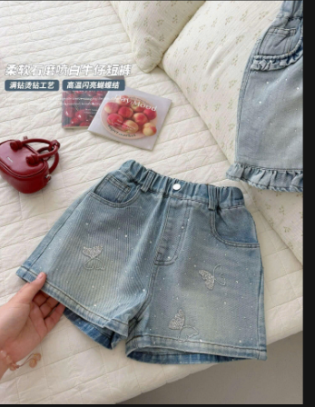 Quần short jeans đính nơ BG – 74638(Chốt hàng: trước 24h ngày 10/6)