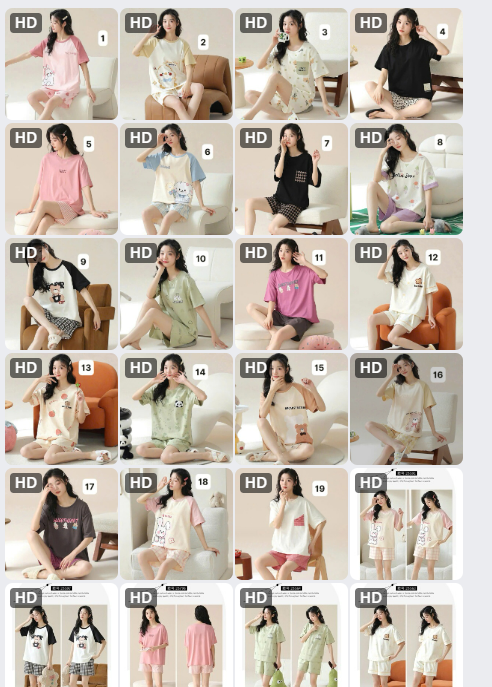 Bộ mặc nhà cộc tay cute-63491(Chốt hàng: trước 24h ngày 06/7)