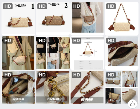 Túi dáy xích mix khăn- 63496(Chốt hàng: trước 24h ngày 06/7)