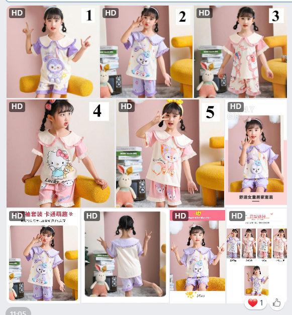 Bộ mặc nhà couple mẹ con Đ6- 63503(Chốt hàng: trước 24h ngày 06/7)