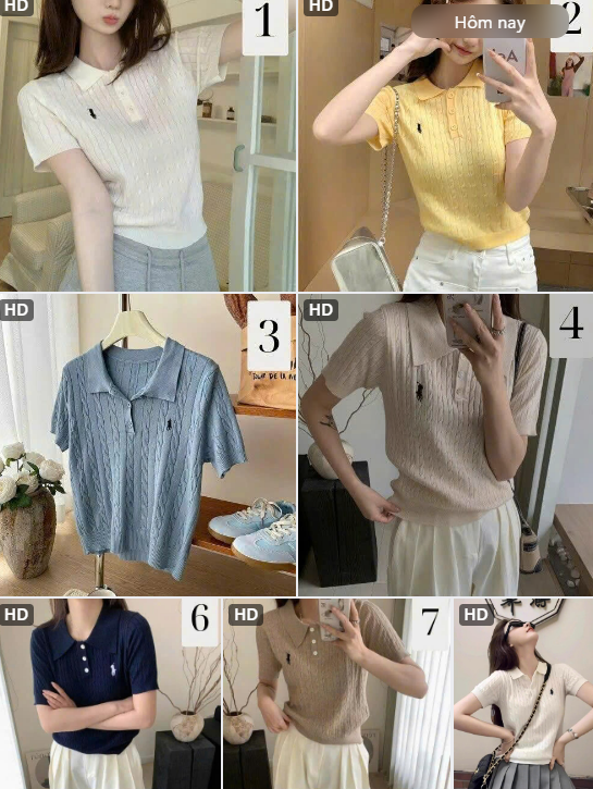 Áo polo thêu nổi Korea - 63503(Chốt hàng: trước 24h ngày 06/7)