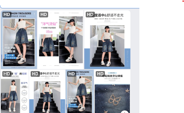 Quần short jeans cánh bướm cho BG-63510(Chốt hàng: trước 24h ngày 06/7)