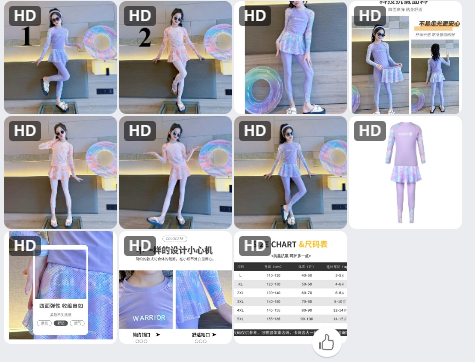 Bộ bơi bé gái dài tay - 63547(Chốt hàng: trước 24h ngày 07/7)