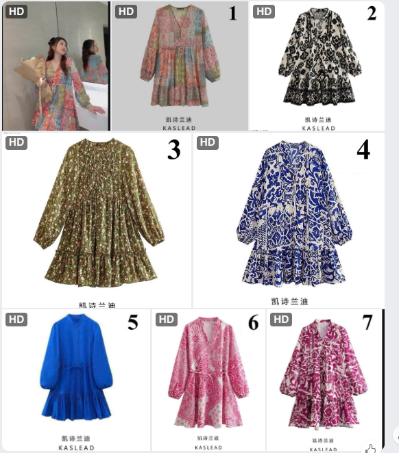 Đầm babydoll hãng KASLEAD-63563 (Chốt hàng: trước 24h ngày 07/7)