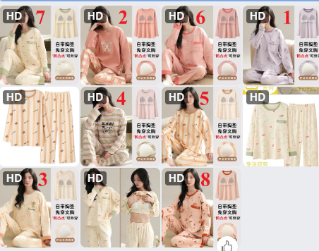 Bộ mặc nhà dài tay kèm bra-63781 (Chốt hàng: trước 24h ngày 08/7)