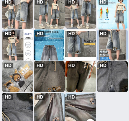 Quần short jeans 3 chú mèo cho BG-63596(Chốt hàng: trước 24h ngày 08/7)